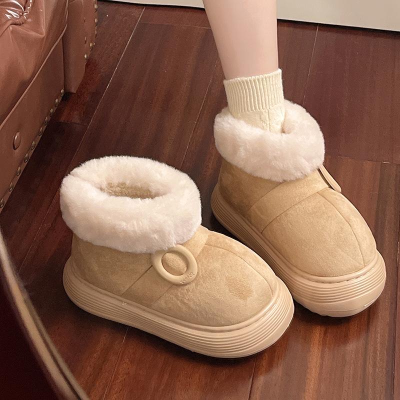 Simple Shoes, Versatile Snow Boots, New Thick-soled, Height-increasing, Fleece Cotton Shoes for Women