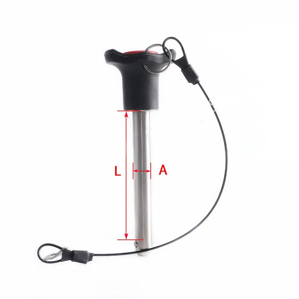 Quick Release Ball Head Locking Pin Resin Handle Button Type Quick Release Pin Safety Pin Positioning Pin With Rope A5-L10mm