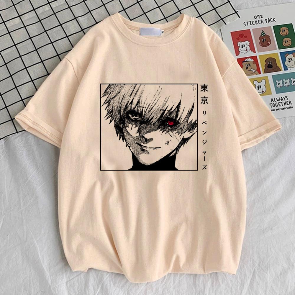 Tokyo Ghoul top tees girl hip hop Vintage Breathable 2000s Retro t shirt 80s Pop Culture Psychedelic Digital Gothic Classic