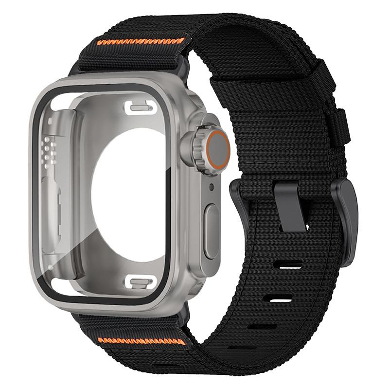 Waterpoor Protector Case+Nylon Band For Apple Watch 11 10 9 8 7 6 SE3 5 4 For Iwatch 46mm 42mm 45 44 41 40mm Scratch Resistant
