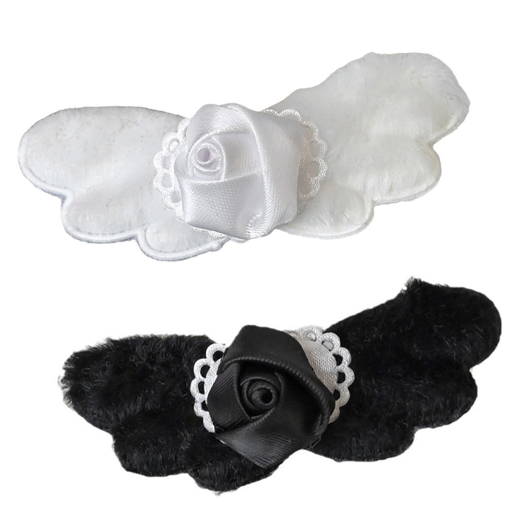 Plush Heart Angel Wings Hair Clip Festival Hair Accessory Romantic Rose Hairpin Hair Decoration for Fashionable Women