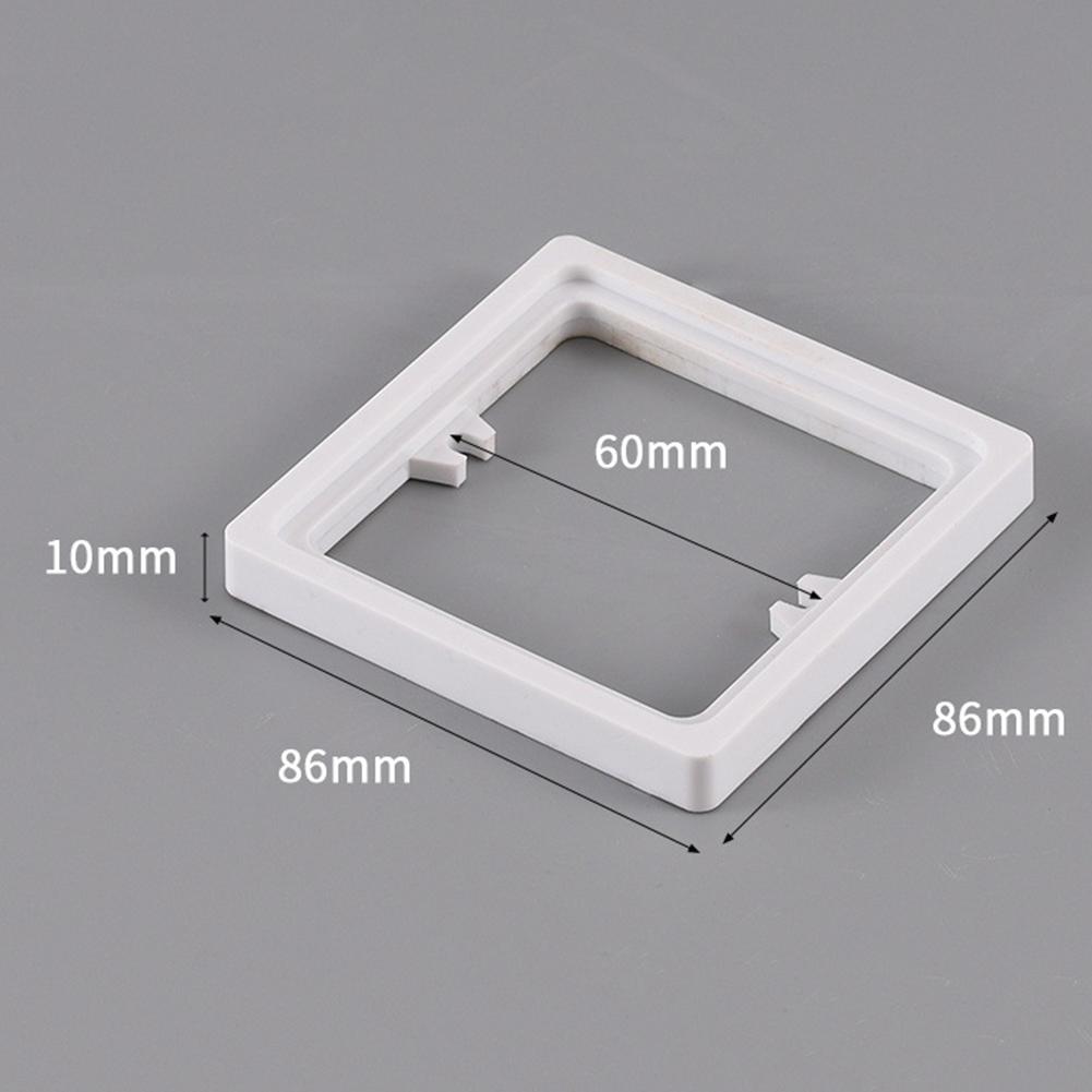 2 szt. Kwadratowy Dystans Gniazda 10 MM Pojedyncza Płyta Dystansowa Gniazda Podkładka Wysokości Puszki Przewodów Elektrycznych Panel Gniazda Włącznika Uszczelka