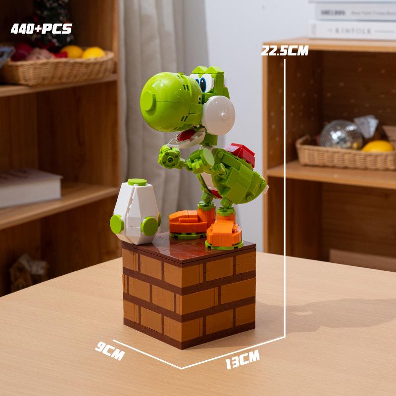 Super Mario Bros Bausteine Yoshi Luigi Stern Zusammenbau Fragezeichen MOC 3D Modell Mario Mini Ziegelstein Spielzeug für Weihnachtsgeschenk
