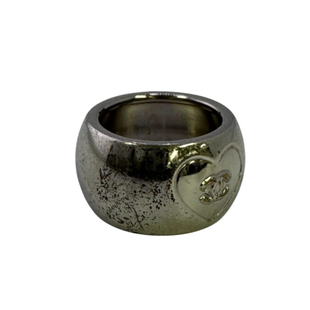 CHANEL metal Ring Silver metal Used