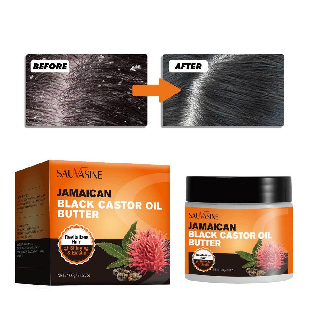 SAUVASINE Jamaican Black Castor Oil Butter Deep Nourishing Hair Growth Treatment for Dry Damaged Hair