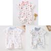 Baby Cotton Romper Summer Lightweight With Short Sleeves For Newborns And Infants