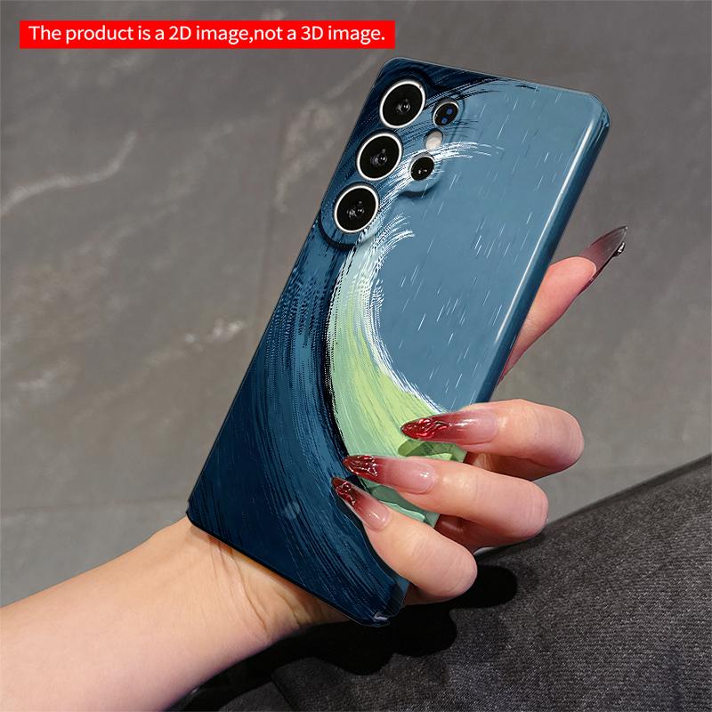 2DFlat Samsung phone case Curling Wave in Rainy Sky Applicable to Galaxy S22 S23 S24 S25ULTRA S26 A12 A13 A14 A15 A16  A34 A35 A54 A55