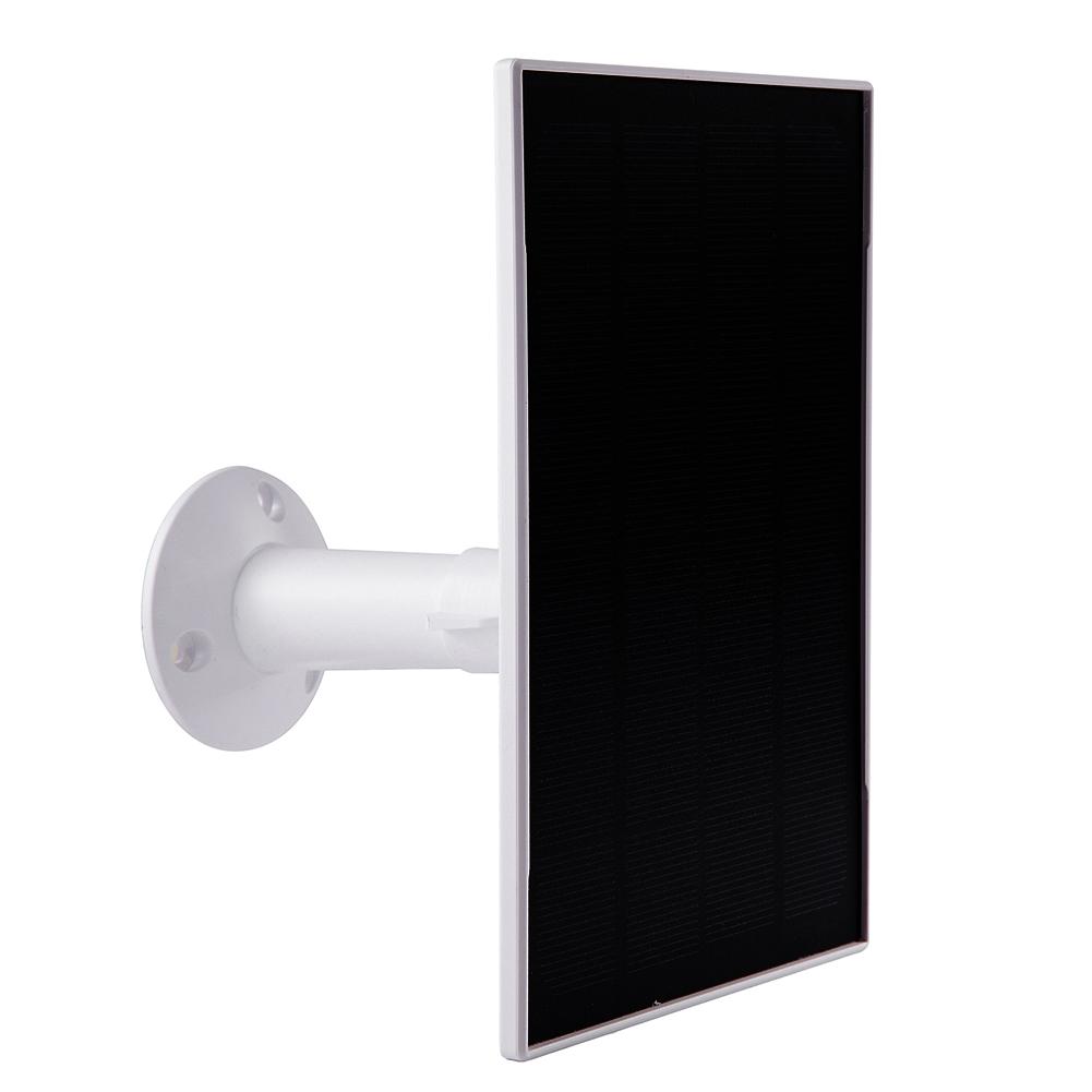 3W 6V Solar Charger 360° Adjustable Wall Mount Solar Panel Charger Micro USB+Type-C Solar Cells for Ring Eufy Blink Arlo Camera