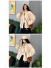 Autumn Winter Loose Fit Drawstring Jacket for Women - Korean College Style Casual Outerwear