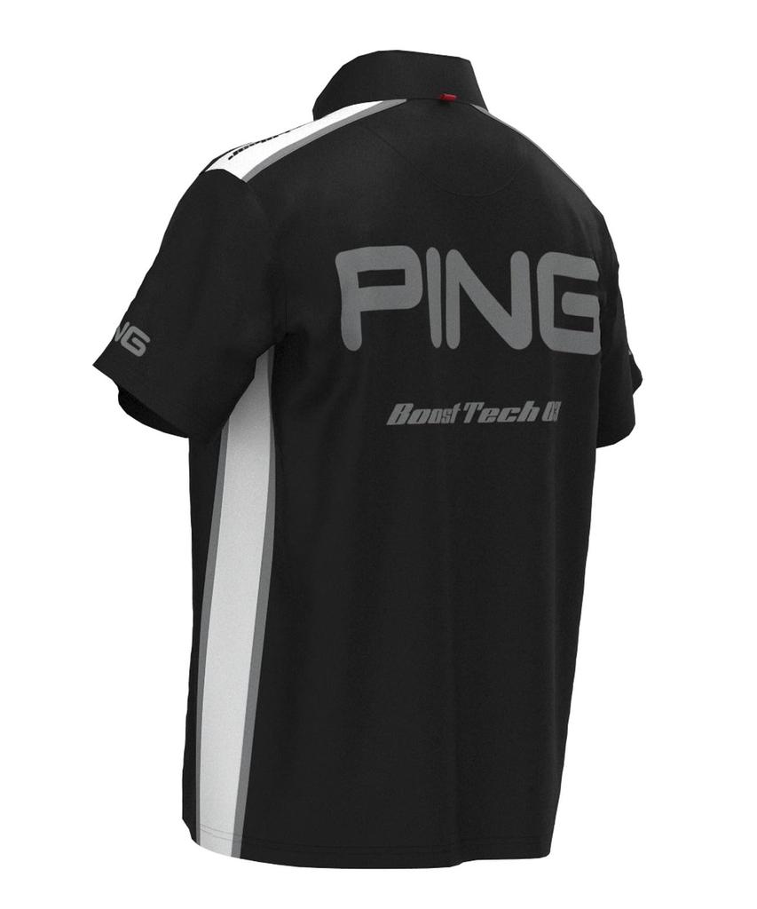 [Pin Apparel] Men's Short Sleeve High Neck Shirt [AddElm Series] (ADD.03 Technology)  Golf Innerwear  621-3268805 010Black S