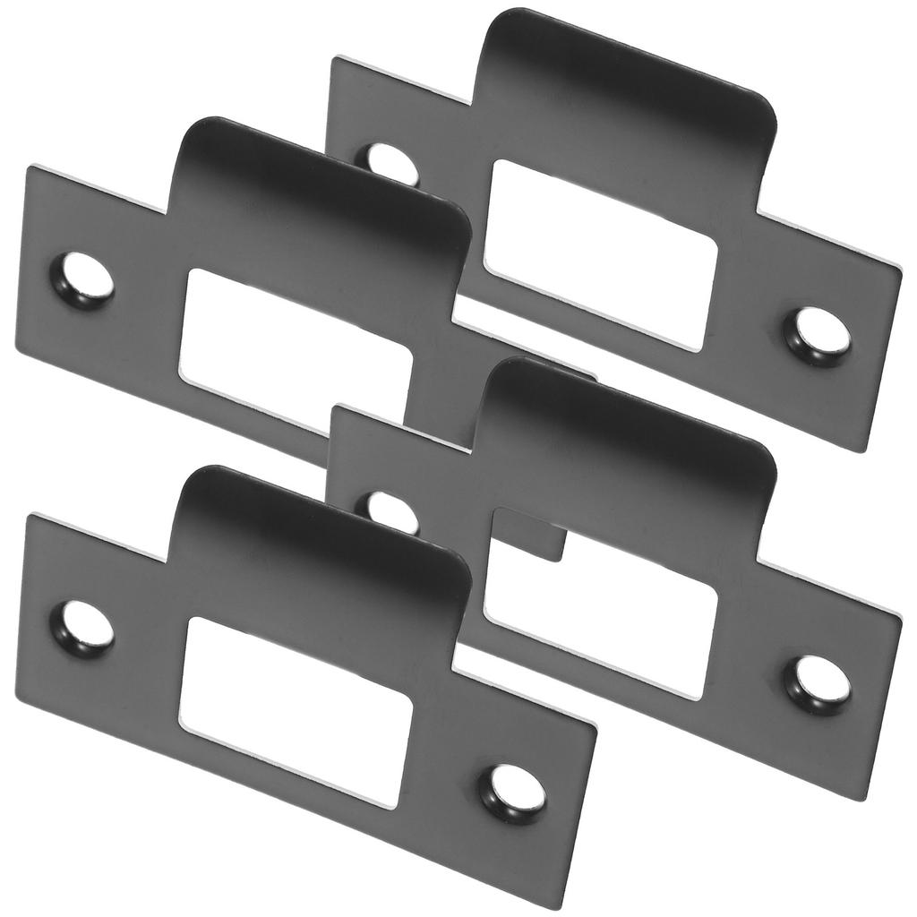 4Pcs Door Reinforcement Plates Stainless Steel Heavy Duty Deadbolt Strike Plates Latch Door Strike Plate Extender Security Kit