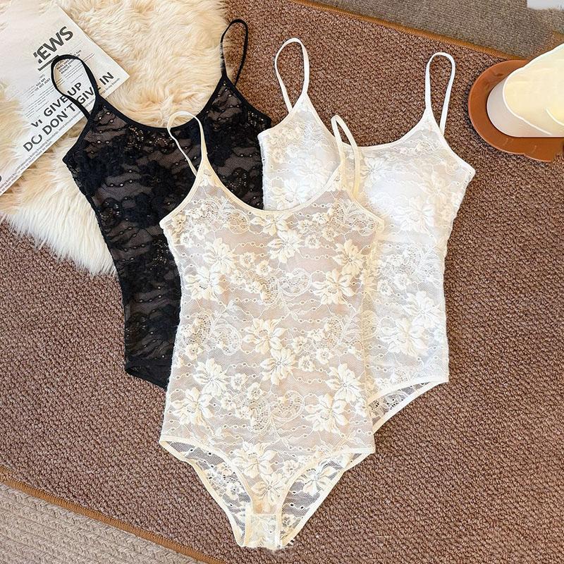 Sexy Lace Backless Sleeveless Slim Camisole Summer Women's Bodysuit