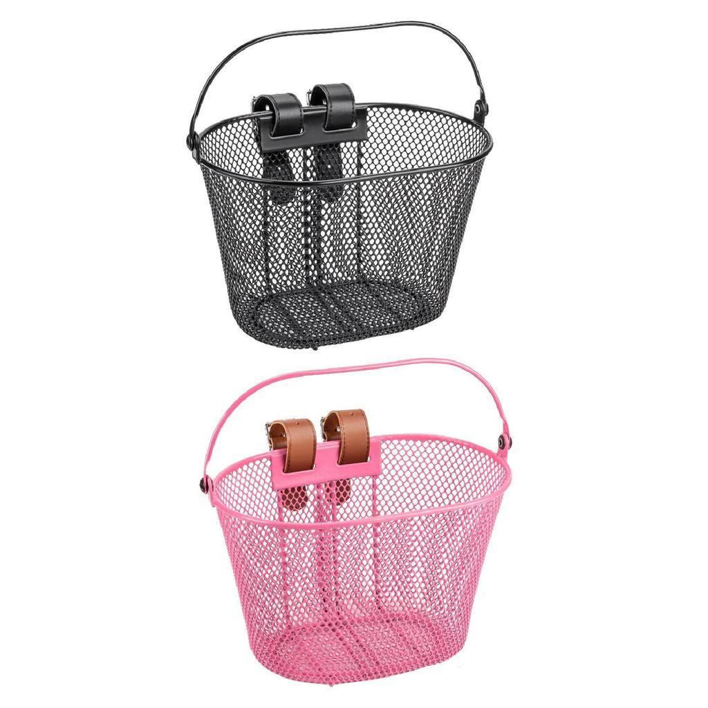 Kids Bike Basket Front Handlebar Basket Iron Wire Child Bicycle Basket Cycling Basket for Boys Riding Biking Camping Shopping