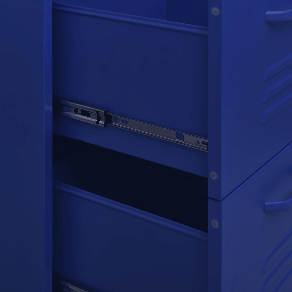 Drawer Cabinet Navy Blue 80 x 35 x 101.5 cm Steel