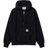 Carhartt WIP Active Jacket Classic Loose Fit Zip Long Sleeve Casual Hooded Jacket Unisex Jackets Black I034311-89-02