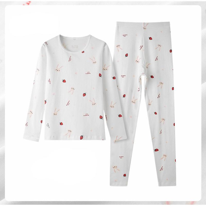 Осенне-зимний хлопковый цветочный женский термобелье с принтом — фото 14