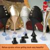 **Wear-Resistant Black Heel Tip Protector for Stilettos: Anti-Drop, Silent, Versatile Replacement Cover**