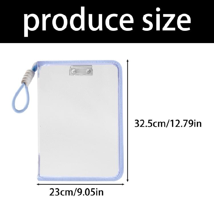 Clear PVC File Case Water Resistant File Organiser With Handle Letter Size Document Folder For Business School Document