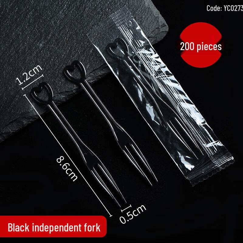 Individually Wrapped Disposable Heart Fruit Forks