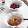 Hollow Out Ceramic Plates French Style Relief New Household 8 Inch Exquisite Dessert Dish High Aesthetic Kitchen Tableware