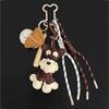 Delightful Schnauzer Dog Keychain Purse Charm Bag Ornament Creative Woven Rope Keyring Decoration for Pet Enthusiasts