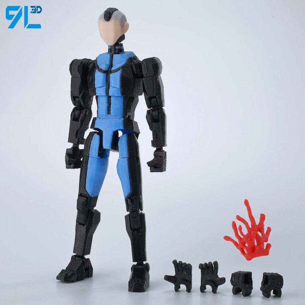 9L3D Dummy13 Lucky13 Conquest Action Figure Invin-cible Model Full Body Movable Toy Multi-Jointed Movable Robot 3D Printed Decor