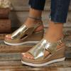 Fashion Women's Wedge Sandals Summer Peep Toe Sandal Thick-sole High-heeled Sandals for Women Casual Platform Sandals Sandalias De Mujer