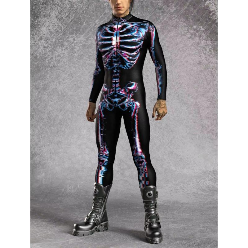 Costume de Scenă cu Imprimare Digitală 3D Adulți Evenimente de Halloween Petrecere Tematică Carnaval Costum Cosplay Joc de Rol Salopetă