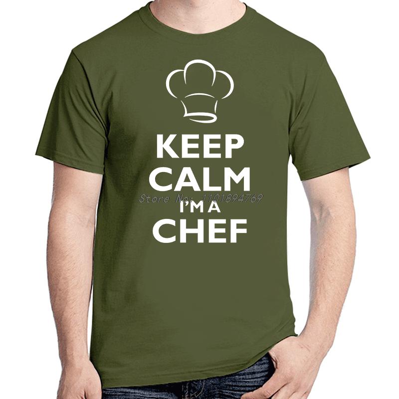 Keep Calm The Chef Is Here Graphic T Shirts Cotton Short Sleeve Cooking Kitchen Tshirts Unisex Top Tees Fashion Unisexs Print T Shirt