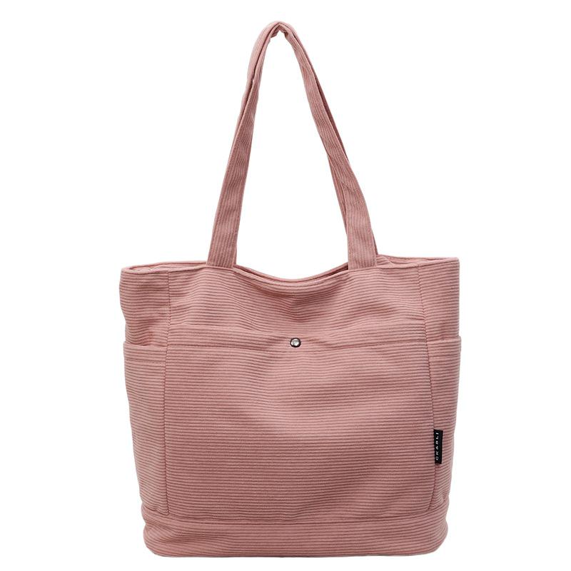 Versatile Canvas Tote - Large Capacity Shoulder Bag for Students