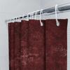 Tenda da doccia damascata in velluto bordeaux di lusso Decorazione bagno vintage Tessuto resistente all'acqua Per vasca da bagno o cabina doccia piastrellata