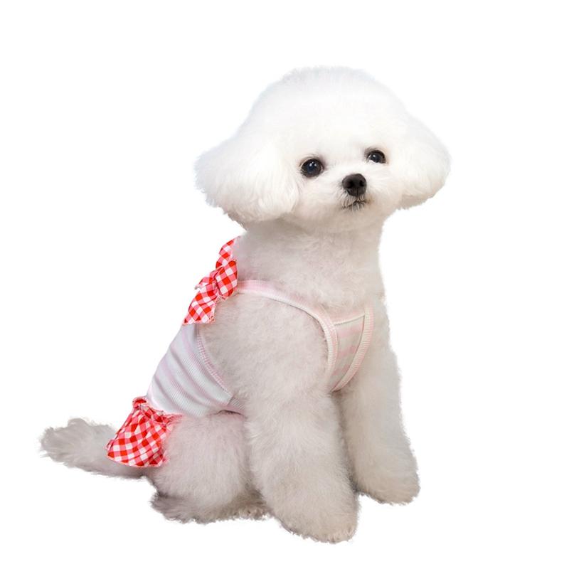 Pet Dog Cat Summer Bow Dress Sun Dress