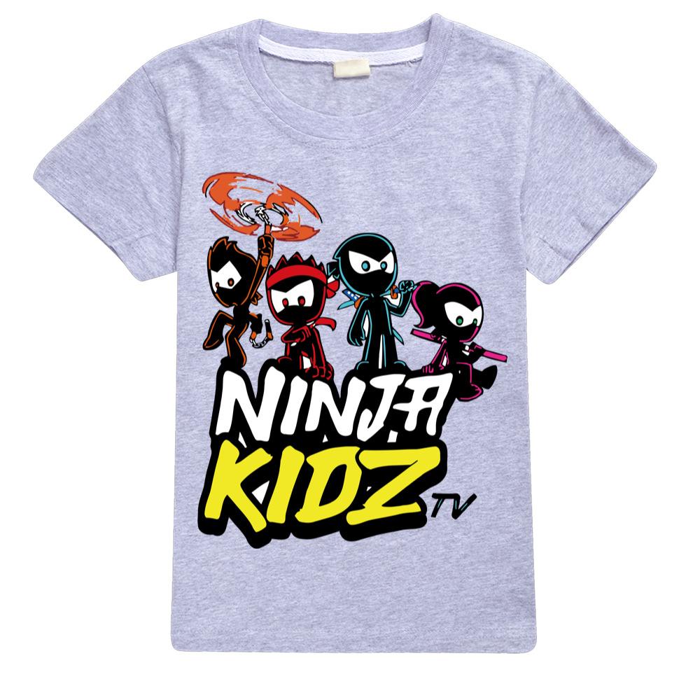 

NINJA KIDZ Дитячий одяг Літо Хлопчики Мода Футболка з коротким рукавом Графічна футболка для хлопчиків Топи для дівчаток Дитячий светр 160