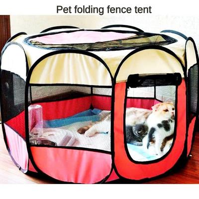 Foldable Doghouse Cathouse Octagonal Pet Fence Dog Cat Pet Tent