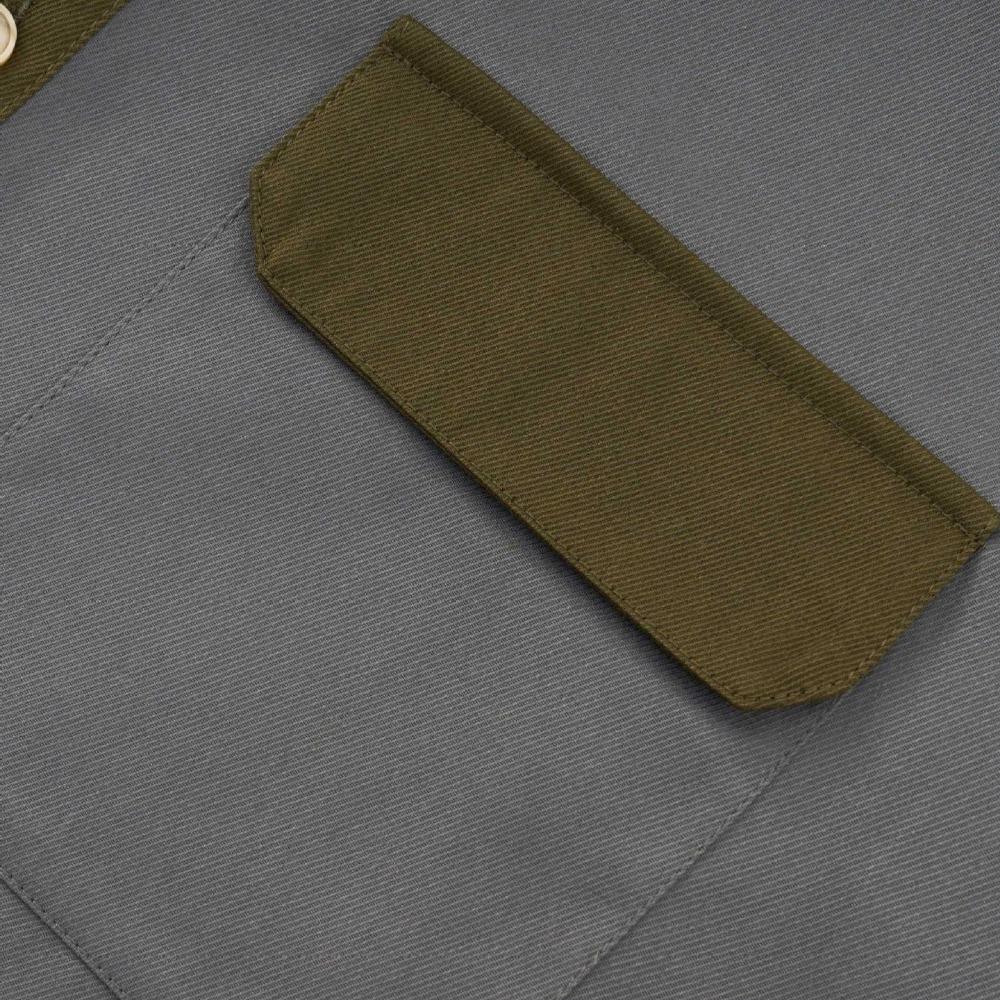 Men's Spring and Summer Long Sleeve Shirt Color Stitching Solid Color Fashion Casual Comfortable Breathable Men's Long Sleeve Shirt