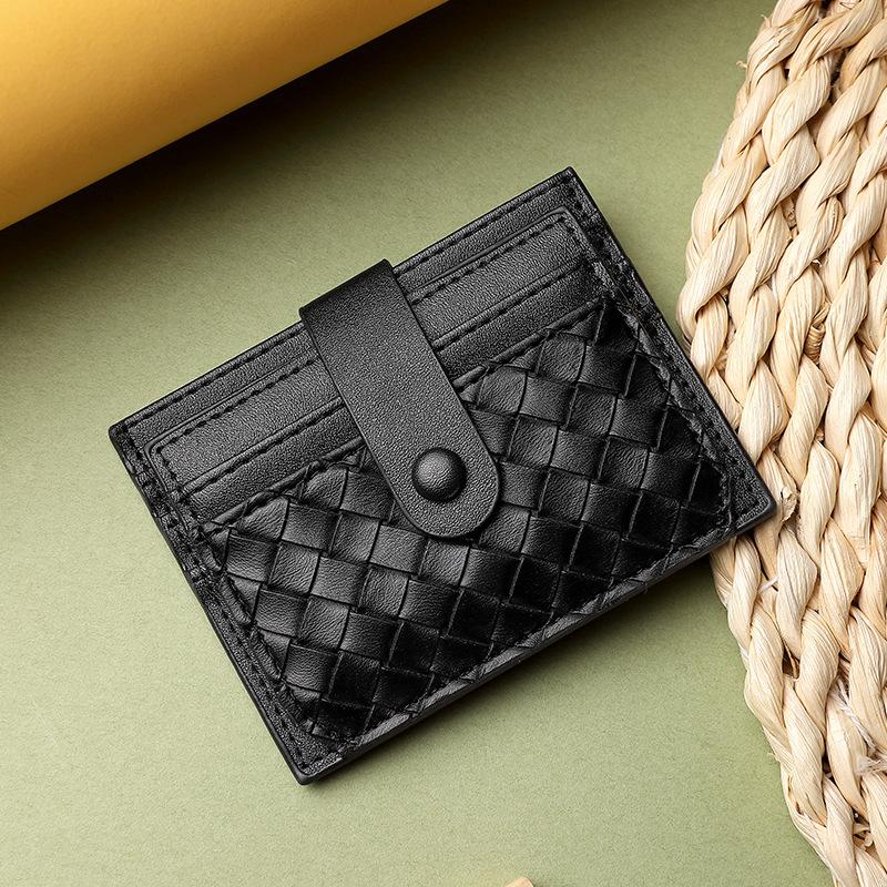 Card Bag Women's Small ID Cover, High-quality Texture Card Cover, Exquisite Change Bag Weaving.