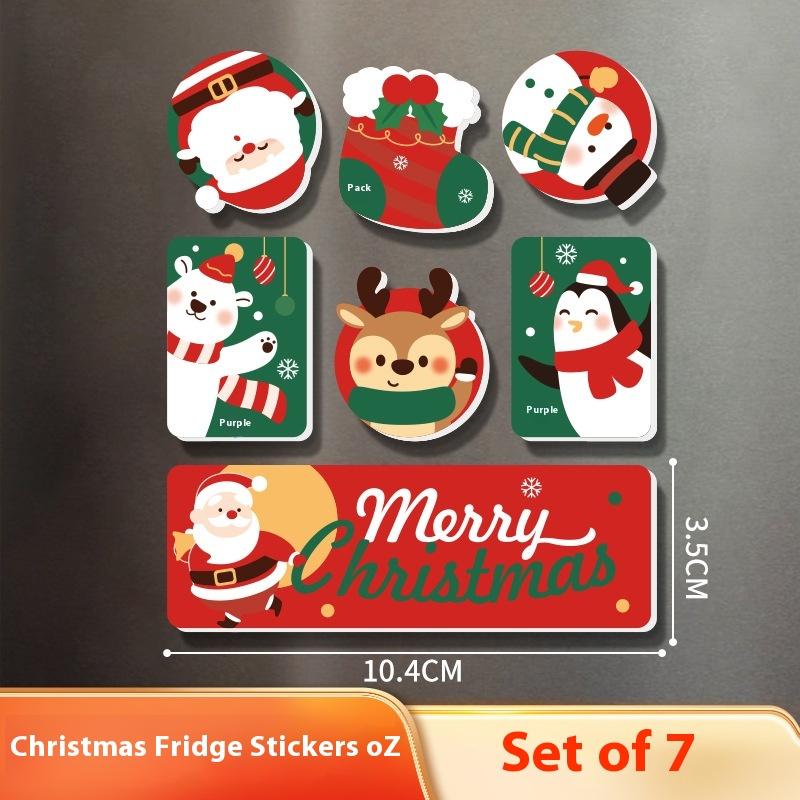 Christmas Santa Fridge Magnet soft Magnetic Sticker for Holiday Home Decor Festive Party Gift New Year Christmas Decorations