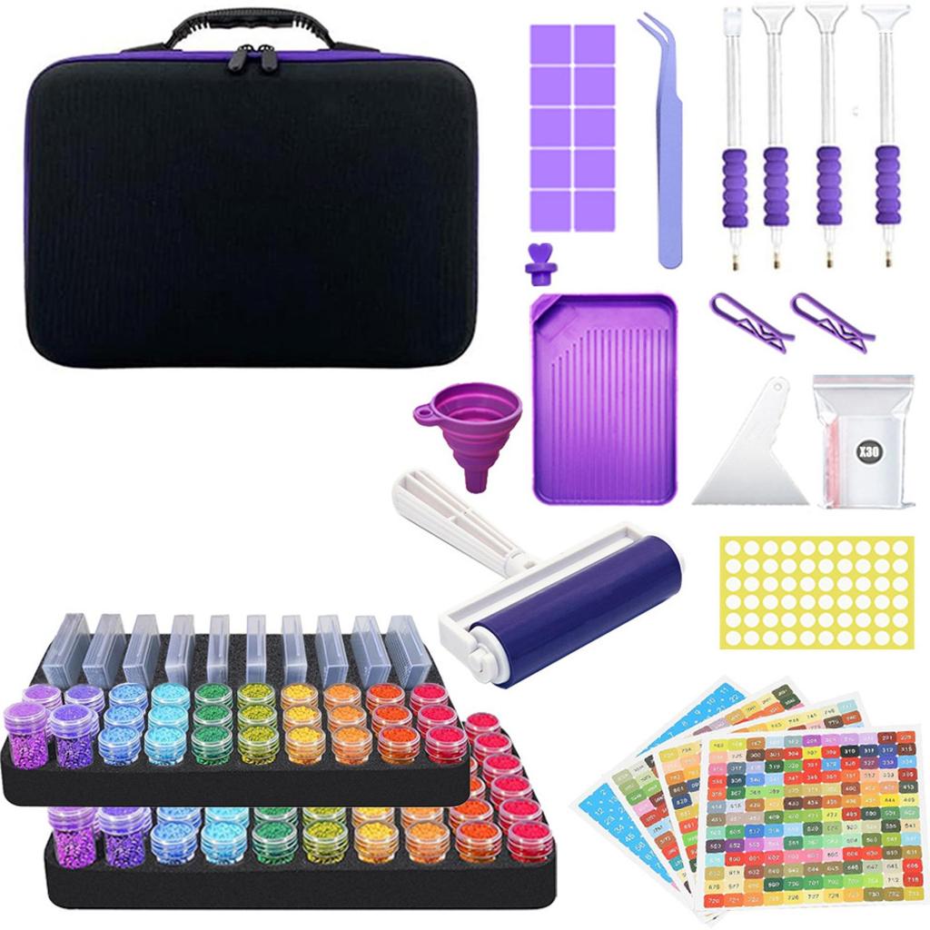 Diamond Painting Bead Storage Box Large Capacity Diamond Paintings Toolkit Diamonds Plateau Storage Case Painting Accessory Kit