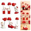 Wealth Attracting Balloon Kitten Figurine, Colorful Resin Desktop Ornament for Home and Offices Desktop Disaplay Ornament