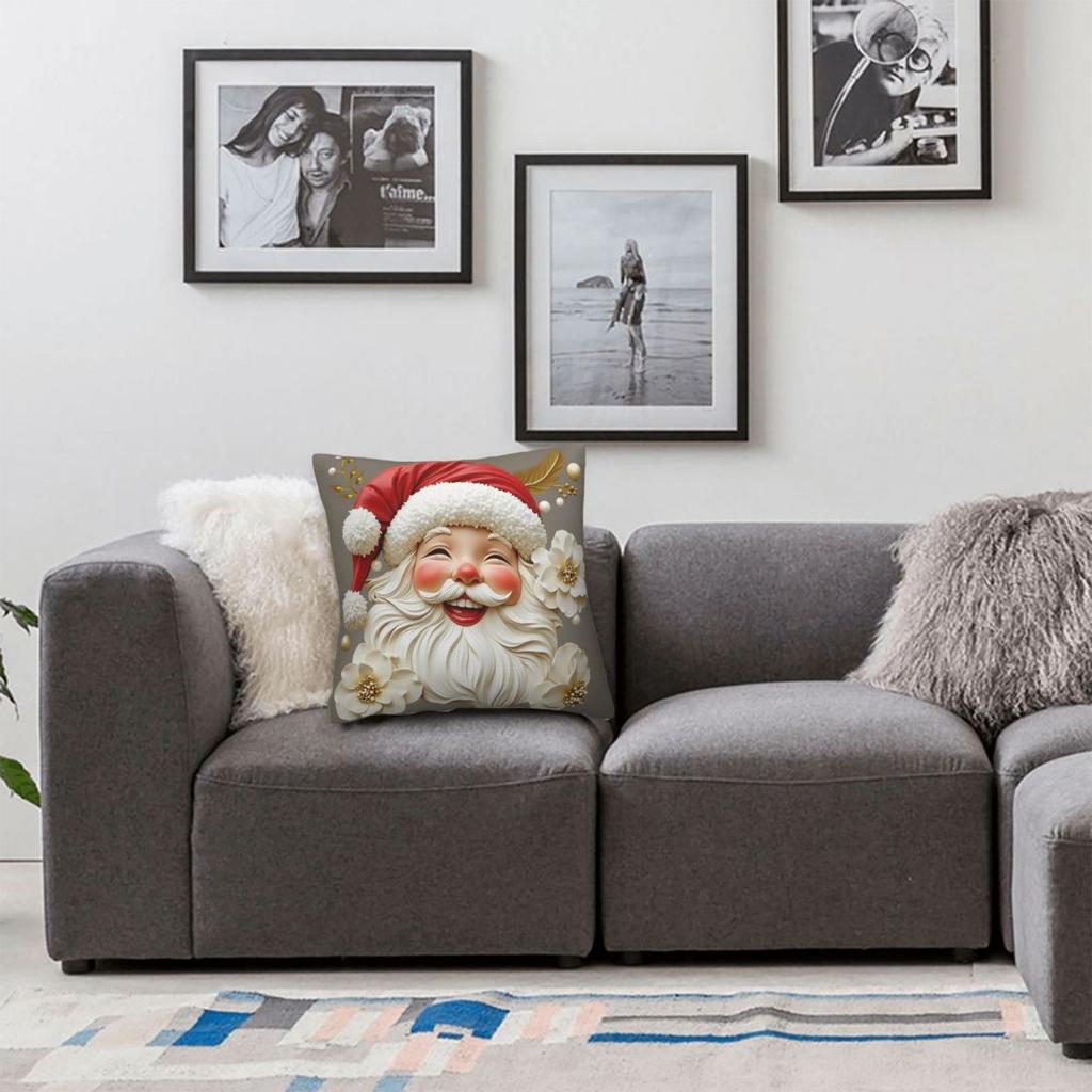 Christmas Pillow Case Cushion Cover Square Custom Pillow Cover Cute Funny Pillowcases For Sofa Car Home Decor