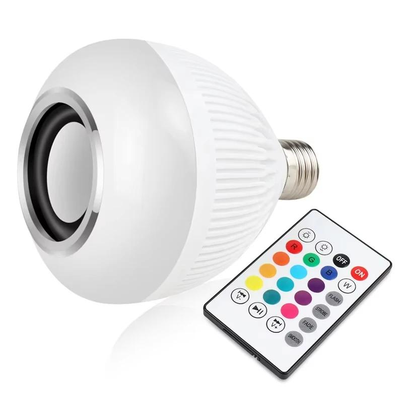 

Bluetooth E27 LED Lamp Bulb 12W Speaker Music APP Remote Control Dimmable Night Light for Home Decoration Home Party Bar 15w