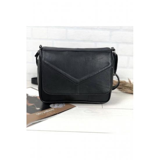 Taschen und Koffer Mittelgroße Damen-Umhängehandtasche aus echtem Leder.