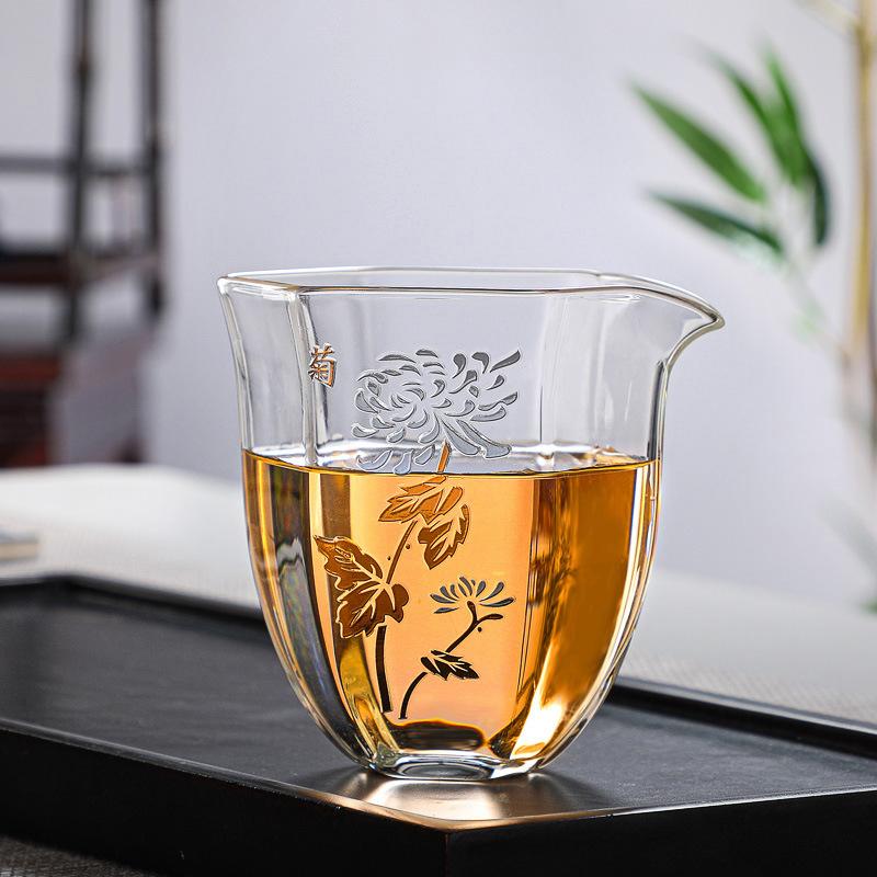 Glass Tea Pitcher Heat Resistant Gongdao Cup for Tea Sharing Japanese Style Fairness Cup Clear Gongfu Tea Set