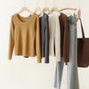 Women's 300g Silk Wood Fiber Modal Cotton Crew Neck Slim Fit Long Sleeve Base Layer
