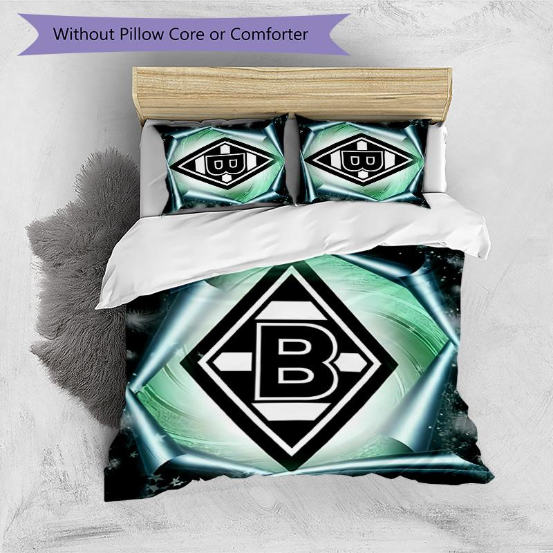 3pcs Borussia Monchengladbach Logo Pattern Bedding Set Duvet Cover Set Includes Duvet Cover &pillowcases,perfect All Season Bedroom Decoration&gift