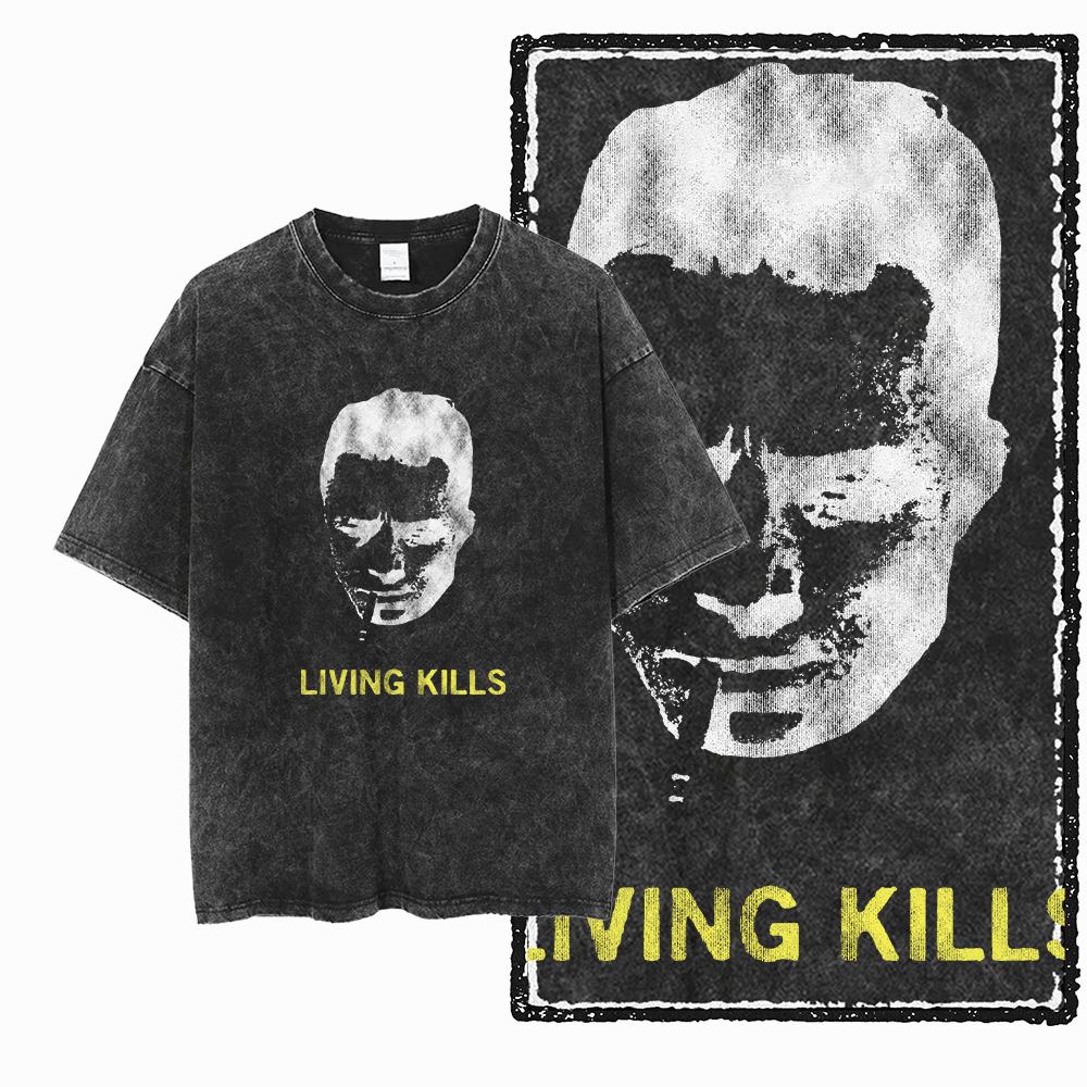 ZG Cool Printed Cotton Acid Washed Exclusive Graphic Unisex T Shirt Cool Vintage Streetwear Men Tshirts Big Size Tee for Men