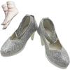 OLYOLY Doll Shoes Set High Heel Pumps with Socks for 1/3 Scale Miniature Dolls Silver