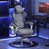 Ergonomic High Back Gaming Chair for Adults, Printed Velvet Computer Recliner Chair with Footrest, Lumbar Support