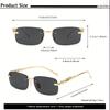 Stylish Square Frameless Metal Glasses Fashionable Summer Decorative Eyewear for Men and Women