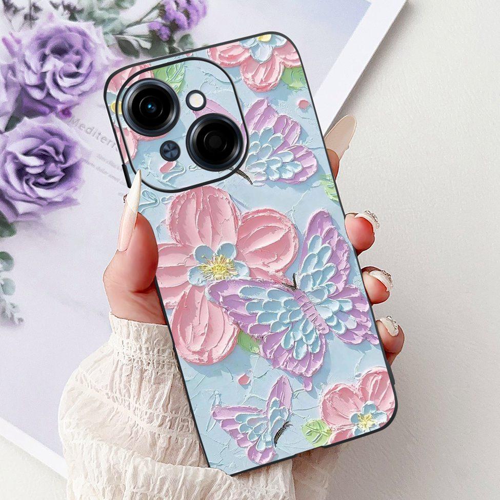 6.67'' For Tecno Spark Go 1 Case Pop 9 Cover Cute Cat Cartoon Fashion Butterfly Boy Girl Back Cover For Tecno Pop 9 Phone Case